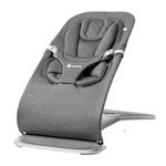Ergobaby Evolve 3-in-1 Bouncer Seat for Babies and Toddlers 5.5-25lbs - Multi Position Baby Rocker Seat with Adjustable Heights, Secure Harness, Newborn Insert - Charcoal