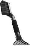 OxGord 2-in-1 Ice Scraper & Snow Brush - No Scratch w/Soft Bristle Best for Frost Remover & Broom Removal Tool - Auto Windshield Window Cleaning Kit - Heavy Duty Winter Car Accessories w/Grip Handle