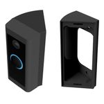 Mars Outpost Angle Mounting Bracket Wedge 45 Degrees for Video Doorbell Wired Stackable Slim Strong 45° Corner Tilt Adapter Left/Right Mount Cable Hardwired Wifi Camera Chime Holder Kit Made in UK