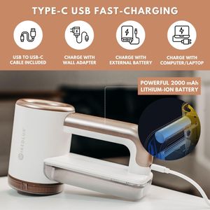 WiredLux Electric Lint Remover – Rechargeable Fabric Shaver, 3-Speed, USB