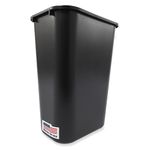 Rubbermaid Commercial Products Deskside Wastebasket/Trash Can, 10.25-Gallon/41-Quart, Black, Plastic, Garbage Can for Home/Office, Fits Under Desk/Sink/Cabinet