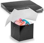 MT Products Square Black Bakery Box 4 in x 4 in x 4 in - Strong and Durable - Cheap Biodegradable Small Cupcake or Candy Gift Boxes - Great for Wedding Giveaways and Party Favor Package (15 Pieces)