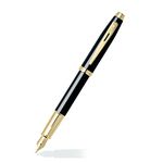 Sheaffer Gift 100 Glossy Black Fountain Pen with Gold tone Trim | E9322 Fountain Pen Medium nib | Premium Pen Gift Set