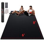 GymCope Large Exercise Mat for Home Workout, 7mm Extra Thick Workout Mat for Home Gym Flooring, 8x6 ft High-Density Gym Mat for Cardio, Jump Rope, MMA, Weights (Shoe-Friendly)