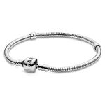 PANDORA Jewelry - Moments Snake Chain Charm Bracelet for Women in Sterling Silver with Clear Cubic Zirconia, 8.3 IN / 21 CM