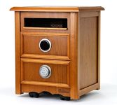 Dr Infrared Heater DR-999 Advanced Dual Heating System with Nightstand Design, Furniture-Grade Cabinet Portable Infrared Space Heater, Remote Control, 1500-Watt