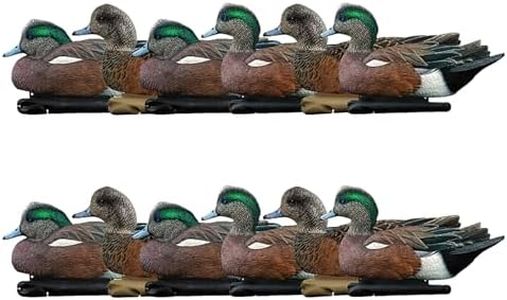 Avian X Topflight Wigeon Decoys, Rugged Realistic Floating Duck Decoys for Hunting, Weight Forward Swim Keel, Set of 12, Multicolor