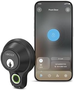 Lockly Model X Smart Door Lock. Fingerprint Access Keyless Entry Deadbolt. Digital Front Door Lock Matte Black with Auto Locking Functionality
