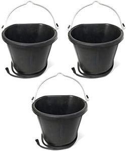 Farm Innovators FB-15R 4.5 Gallon Rubber 90 Watt Heated Bucket w/Built in Thermostat to Resist Cold (3 Pack)