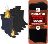 Debra Weitzner Thermal Socks for Men Women Warm Socks 4/6 Pairs Crew Winter Thick Boot Socks
