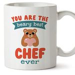 MUGFFINS Chef Mug - in English - You are The Beary Best - Funny Gift for Colleagues - Ceramic 11oz Mug