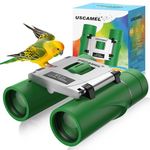 USCAMEL Binoculars Kids and Adults, 8×21 Small Binocular, Waterproof Compact Binocular for Outdoor Use (Green)