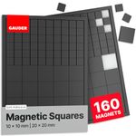 GAUDER Magnetic discs self-adhesive (10 x 10 mm & 20 x 20 mm) | Self-adhesive magnets | Adhesive magnets for photos & more