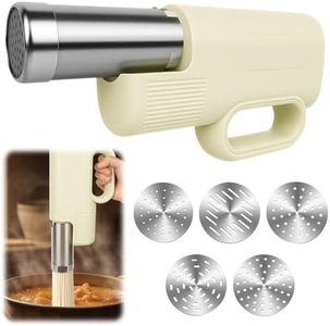 Aroeally 5 In 1 Automatic Electric Pasta Maker - Handheld Pasta Maker Machine for Homemade Pasta, DIY Appam, Idiyappam, Cordless Noodle Maker with Ergonomic Grip for Home, Breakfast Store, Restaurant