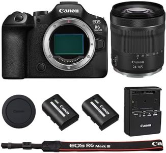 Canon EOS R6 Mark III Mirrorless Camera with 24-105mm f/4-7.1 Lens & Extra Canon LP-E6P Battery