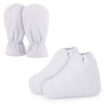 Paraffin Bath Mitts, Segbeauty Snug Elastic Opening Paraffin Wax Glove and Bootie with Double Terry Clothes for Heat Therapy, Hand and Foot Bags for Thermal SPA Treatment, Therabath, Paraffin Machine