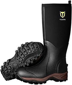 TideWe Muck Boots Men and Women, Waterproof Durable 6mm Neoprene Boot, Rain Boot Hunting Boot Arctic Outdoor Boot（Ger‖）, mens, Black, 11