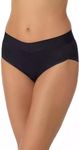 Carole Hochman Womens 5-Pack Midnight Hi-Cut Brief, Black/Black/Rugby Tan/Cloud Dancer/Lotus, X-Large