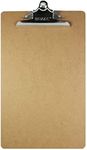 BAZIC Products Wood Clipboard Legal Size 15.5" x 9", Sturdy Spring Clip Hardboard, Strong & Large Capacity, for Office School, 1-Pack