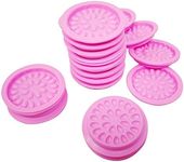 Honbay 100PCS Disposable Plastic False Eyelashes Glue Holder Eyelash Extension Glue Pallet Pads for Nail Art or Tattoo Ink (pink)