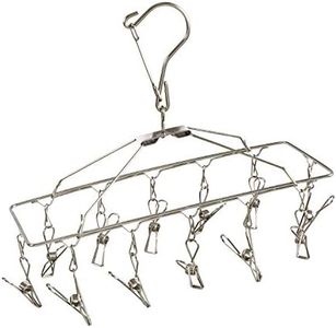 Honey-Can-Do DRY-01102 Clothes Drying Hanger Rack with 12 Clips, Chrome