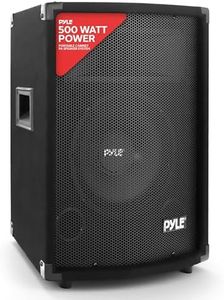 PylePro Portable Cabinet PA Speaker System - 500Watt Outdoor Sound System Vehicle Stereo Speakers w/ 10" Woofer, 1.5" Kapton VC, Dual Tweeters, 4"x10" Super Horn Midrange, Crossover Network - PADH1079