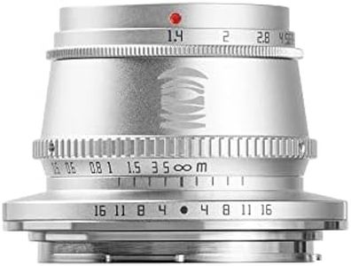 TTArtisan 35mm F1.4 APS-C Manual Focus Lens for Canon RF Mount Camera Accessory Compatible Like R7 APS-C Model R10 EOS R RP R5 R6(Silver)