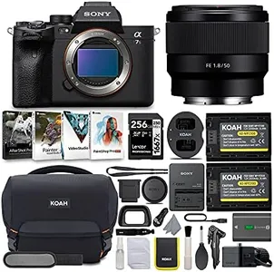 Sony Alpha a7S III Mirrorless Digital Camera with 50mm Full Frame Prime Lens Bundle (6 Items)