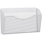 EasyPAG 1 Pocket Landscape A4 Mesh Hanging Wall File Holder Mail Organiser Magazine Storage,White