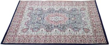 CARPET PLANET Carpet Kashmiri Persian Silk Carpet for Living Room with 1 Inch Thickness (Black-1, 8X11 FEET)