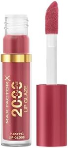 Max Factor 2000 Calorie Lip Glaze, brillante gloss, effetto rimpolpante per le labbra, arricchito da un complesso nutriente con Acido Ialuronico e Squalane, formula vegana, 105, Berry Sorbet, 4,4 ml