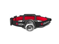 Ledlenser H8R Headlamp LED, Rechargeable Lithium 18650 Battery, 600 lumens, focusable, up to zu 120h runtime, red Rear Back Light, slewable, USB Charging Cable, Headlamp