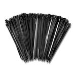 6" Black Zip Cable Ties (1000 Pack), 18lbs Tensile Strength - Heavy Duty, Self-Locking Premium Nylon Cable Wire Ties for Indoor and Outdoor by Bolt Dropper (6 Inches)