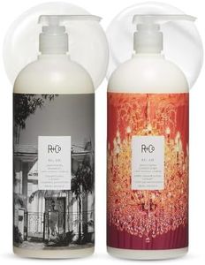 R+Co Bel Air Smoothing Shampoo and Conditioner Set 1L - Smoothing Shampoo + Conditioner Anti-Oxidant Complex | Vegan + Cruelty-Free | R+Co Bonus Deluxe Sample (.5 Oz)