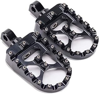 Hopider CNC Wide Foot Pegs 360° Roating MX Chopper Bobber Style for harley Dyna Sportster Fatboy Iron 883,Black