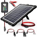 POWOXI Upgraded 20W 12V Solar Battery Charger car, Solar Panel Trickle Maintainer Kit with Smart PWM Charge Controller for Automotive, Motorcycle, Boat, Marine, RV,Trailer,Powersports, etc.