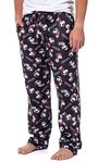 INTIMO Peanuts Mens' Joe Cool Snoopy Character Tossed Print Sleep Pajama Pants (Large) Black