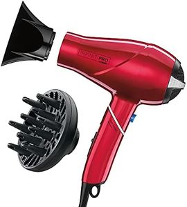 Infiniti Pro by Conair 1875 Watt Salon Performance AC Motor Styling Tool/Hair Dryer with Twist Folding Handle; Red