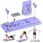 Portable Pilates Reformer Machine for Home Gym - Auto-Rebound Pilates Board with Abdominal Core Trainer & Full Body Workout | Professional Pilates Equipment for Men/Women