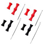 HONBAY 4 Sets Bowstring Finger Savers Finger Guards Archery Bowstring Finger Protector for Hunting or Bowfishing