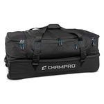 Champro Umpire Equipment Bag on Wheels for Baseball/Softball Officials, Black