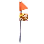 The Big Cheese Hi-Vis Mole Trap Marker -5-Pack. Stainless Steel Spike with UV Light Resistant Plastic Flag, Helps Prevent Damage to Mowers and Garden Equipment, Silver/Orange