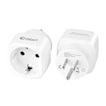 [2-Pack] Europe to US Plug Adapter, Unidapt EU to US Plug Adapter, Travel from European to American Outlet Adapters, Plug Converter German French Spanish to USA Canada Mexico Outlets - Type B