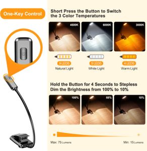 Gritin 9 LED Book Light – Portable Clip-On Reading Lamp