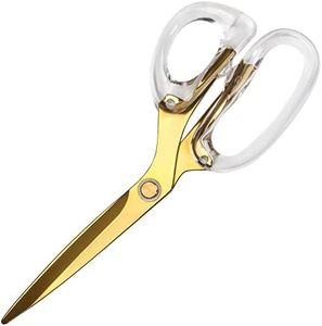 Belle Vous Paire de Ciseaux Polyvalents en Acier Inoxydable Doré - 23 cm - Poignées Souples & Confortables avec Lames Aiguisées - Bureau, École & Maison - Ciseaux Couture, Artisanat & Ciseaux Tissu