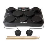 Alesis Compact Kit 7 | 7-Pad Electronic Table-top Drum Kit with Velocity-Sensitive Drum Pads, USB-MIDI Output and Drum Sticks Included