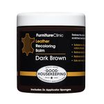 Furniture Clinic Leather Re-coloring Balm (8.5 Fl. Oz, 250ml, Dark Brown)