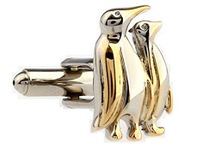 Penguin 2 Tone Cufflinks with a Presentation Gift Box