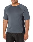 Kanu Surf Men's CB Rashguard UPF 50+ Swim Shirt (Regular & Extended Sizes), Charcoal, 3X