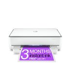 HP Envy 6020e All in One Colour Printer with 3 months of Instant Ink included with HP+, White